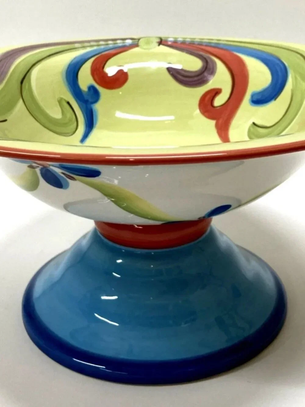 Southern Living at Home Gail Pittman VERANDA Pedestal Compote Serving Bowl EUC